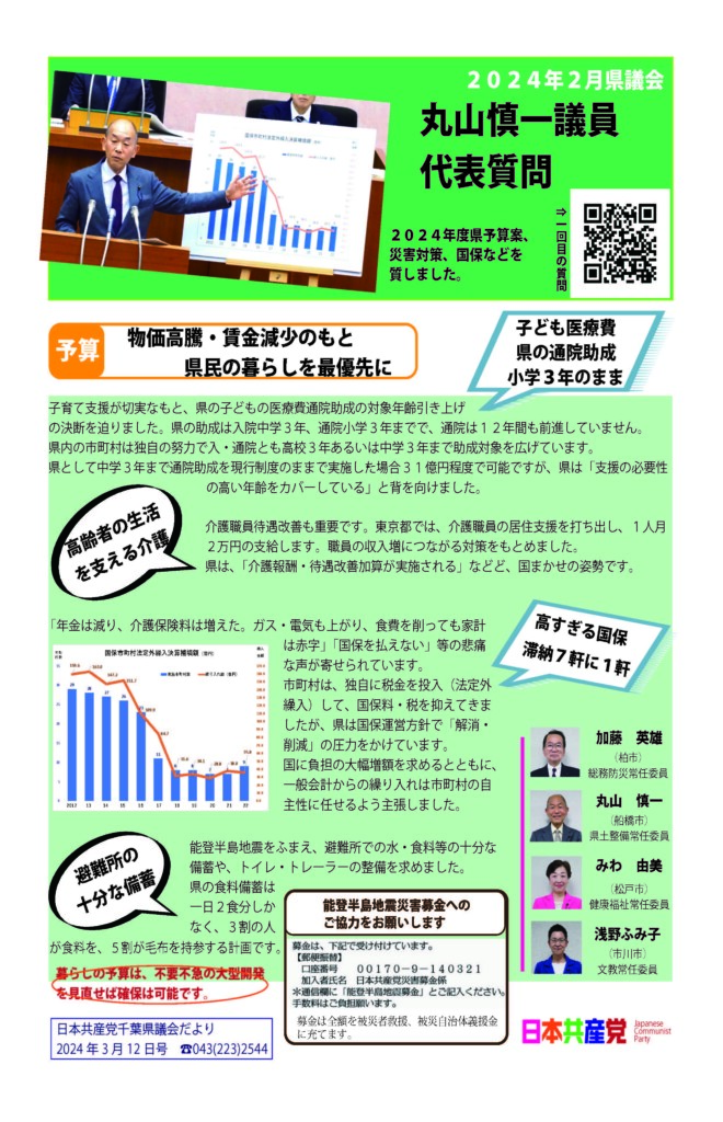 ２０２４年３月の県議会だより